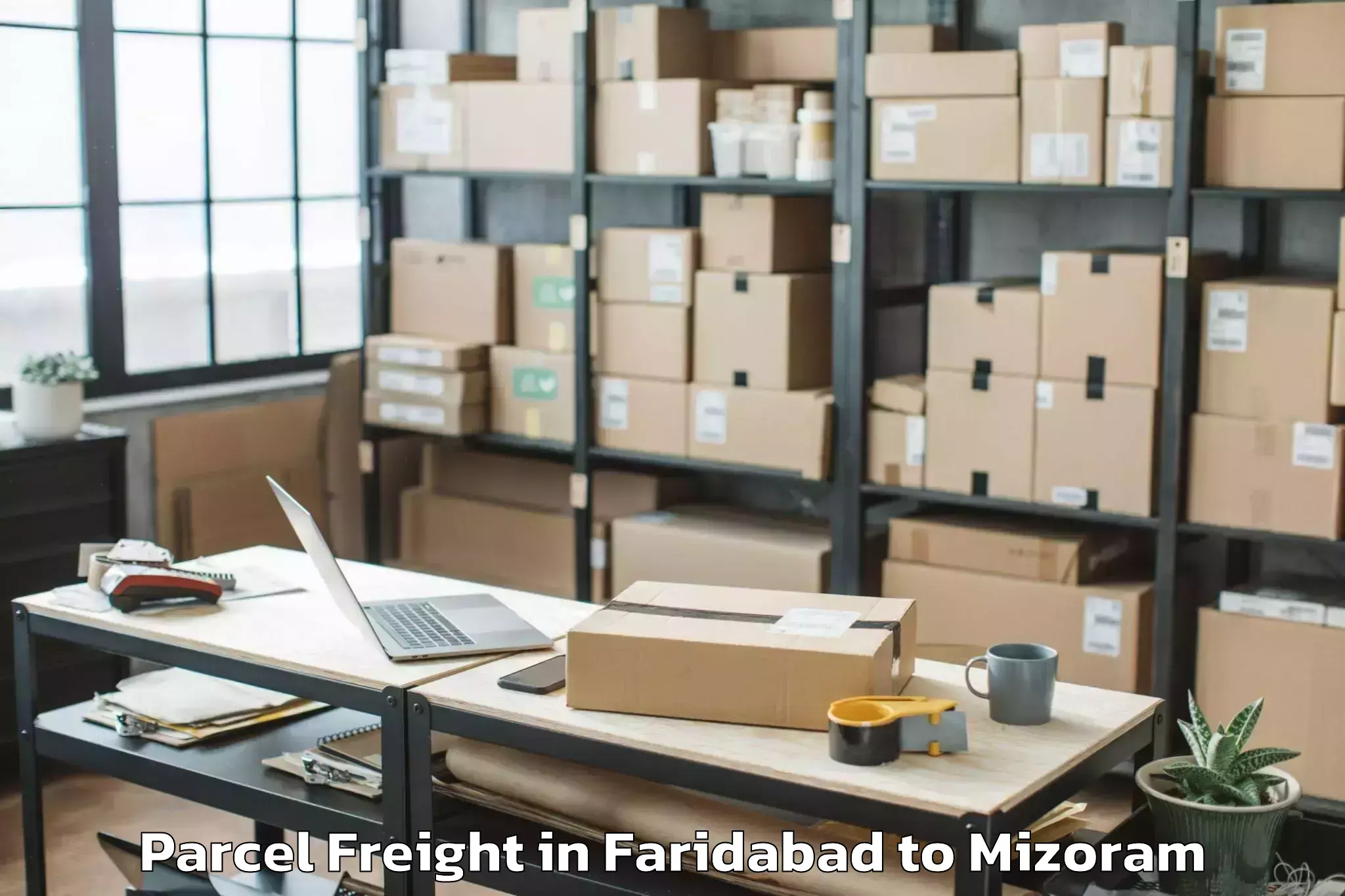 Affordable Faridabad to Mizoram University Aizawl Parcel Freight